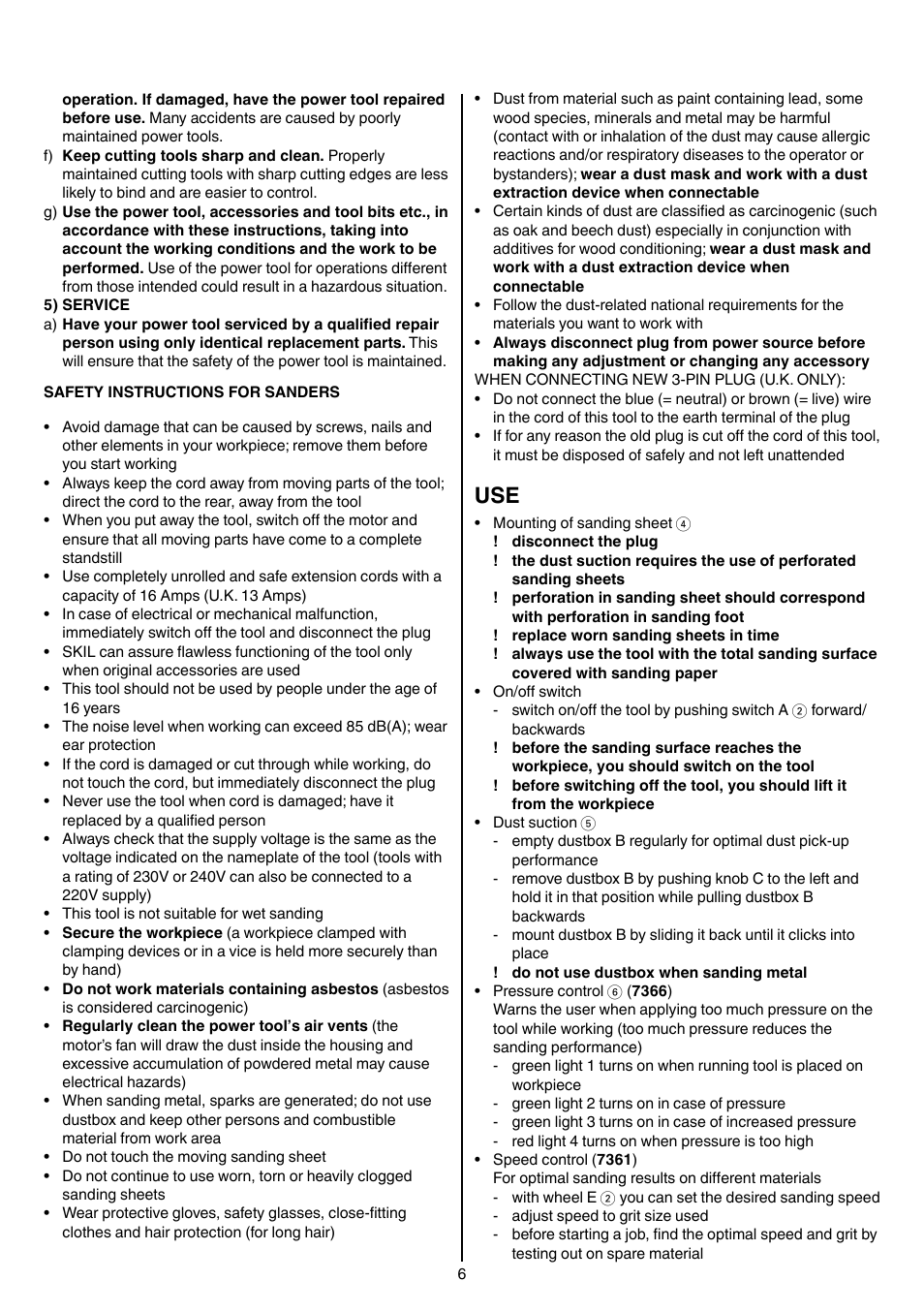 Skil 7361 AA User Manual | Page 6 / 104