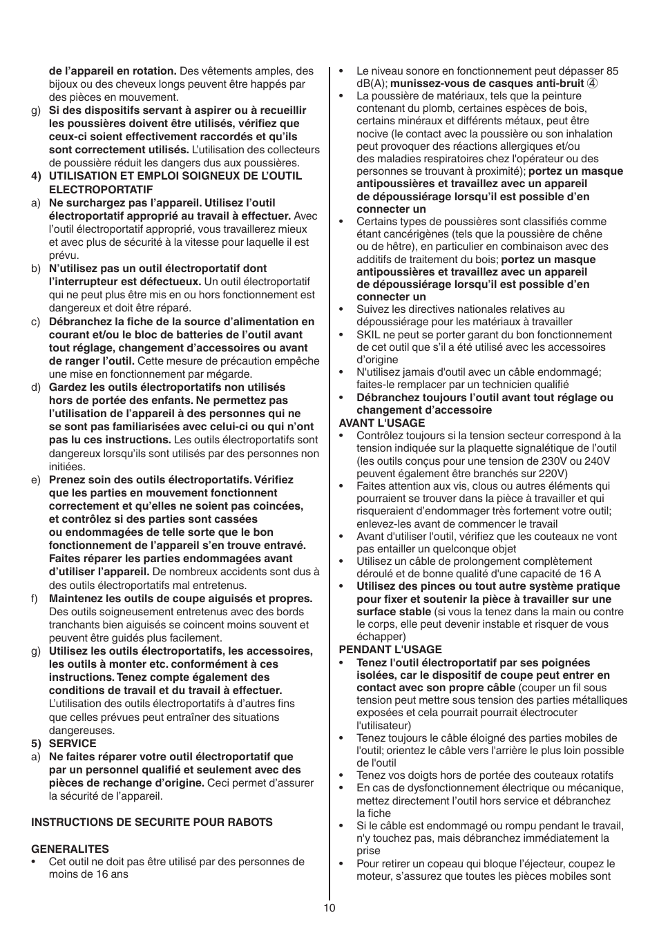 Skil 1565 AA User Manual | Page 10 / 112