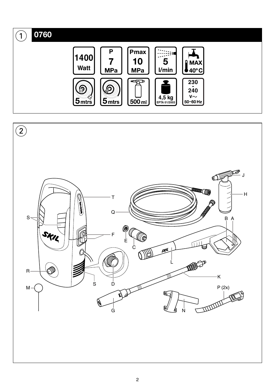 Skil 0760 RA User Manual | Page 2 / 104
