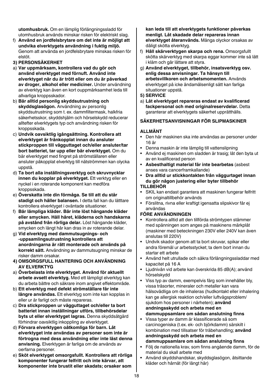 Skil 7405 AA User Manual | Page 18 / 104