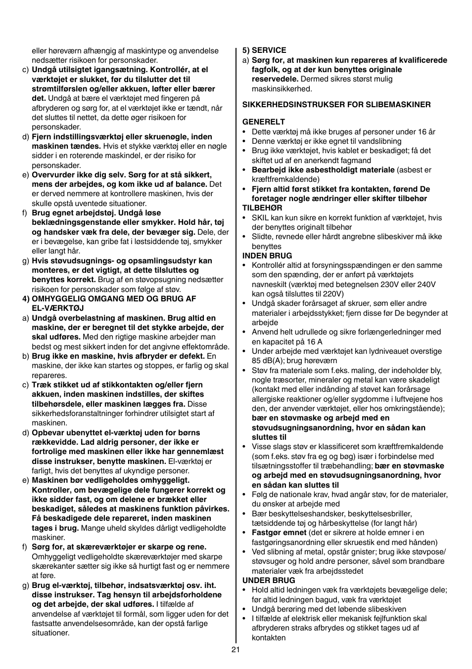 Skil 7405 AA User Manual | Page 21 / 104
