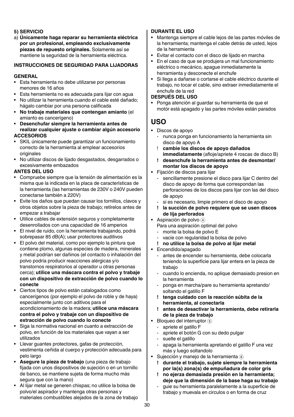 Skil 7405 AA User Manual | Page 30 / 104