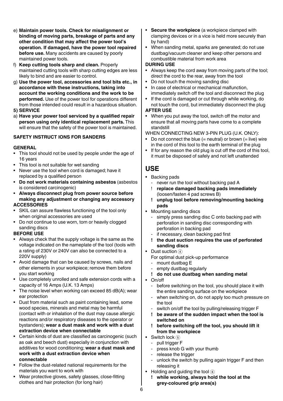 Skil 7405 AA User Manual | Page 6 / 104