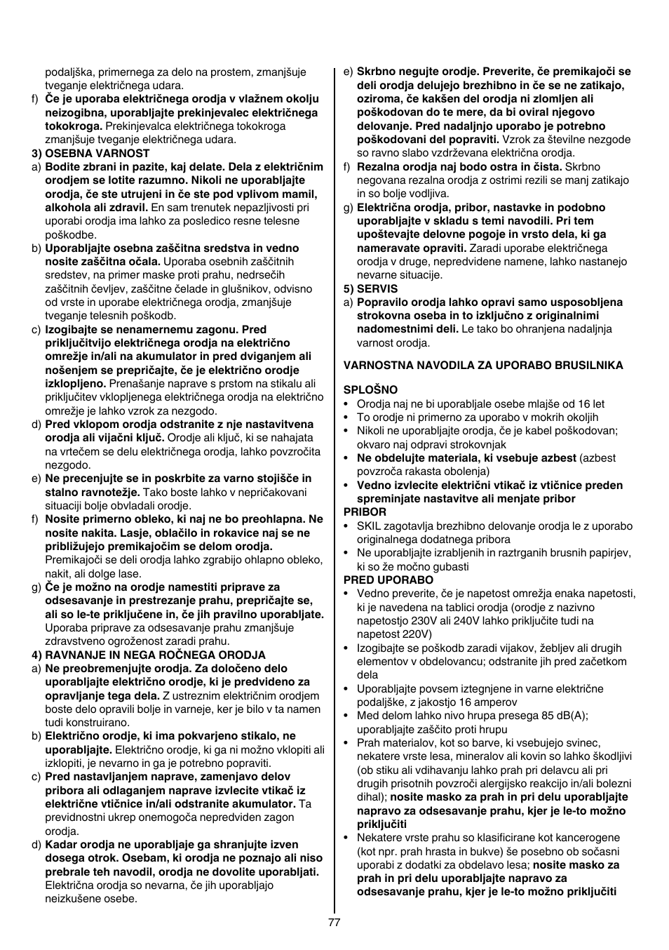Skil 7405 AA User Manual | Page 77 / 104