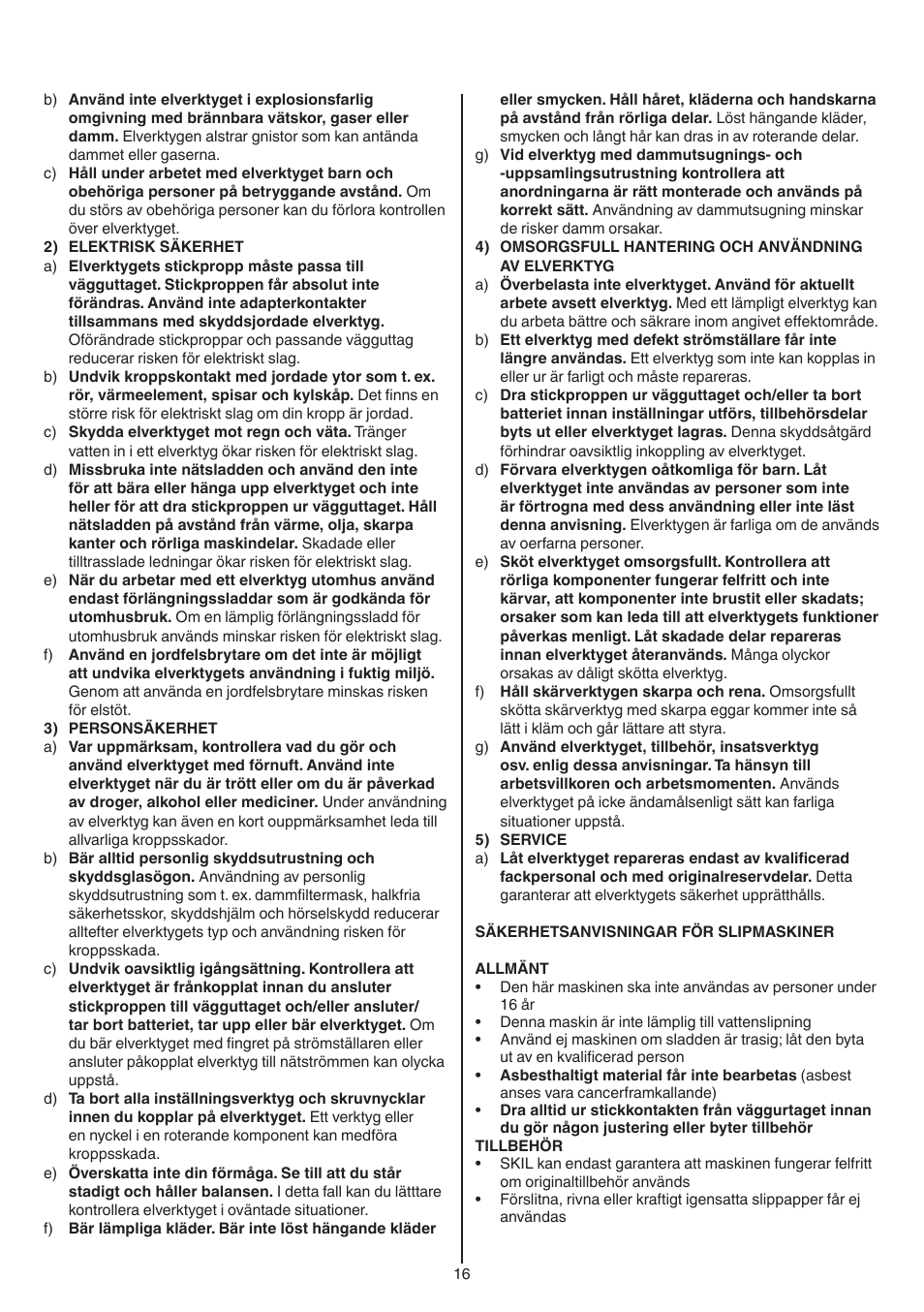 Skil 7420 AA User Manual | Page 16 / 96