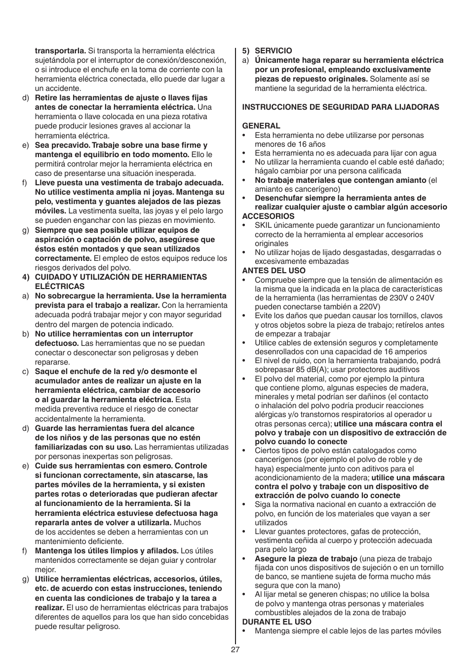 Skil 7420 AA User Manual | Page 27 / 96