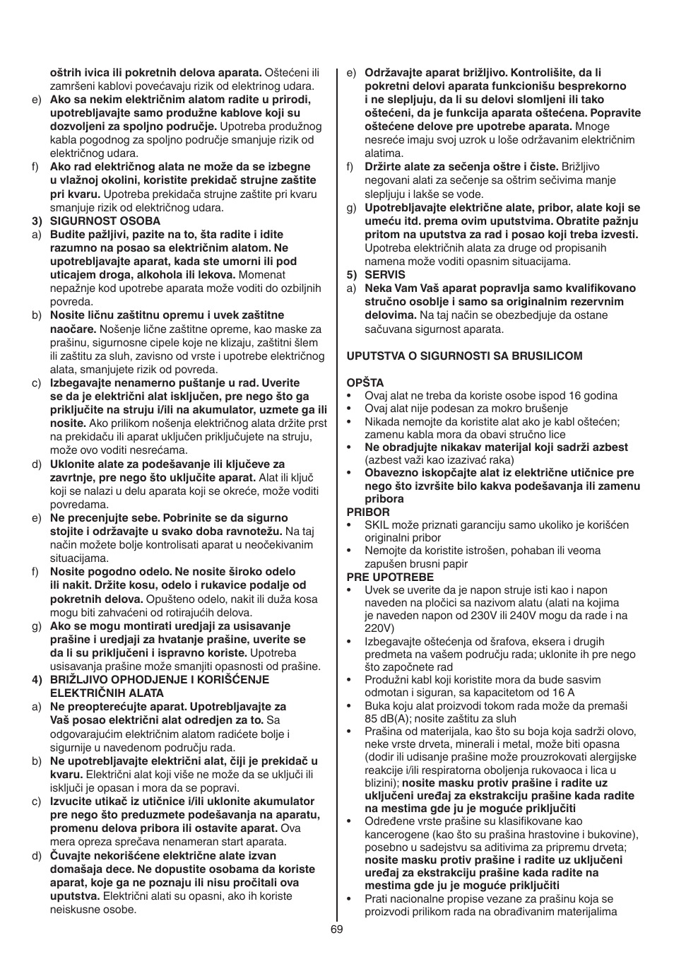 Skil 7420 AA User Manual | Page 69 / 96