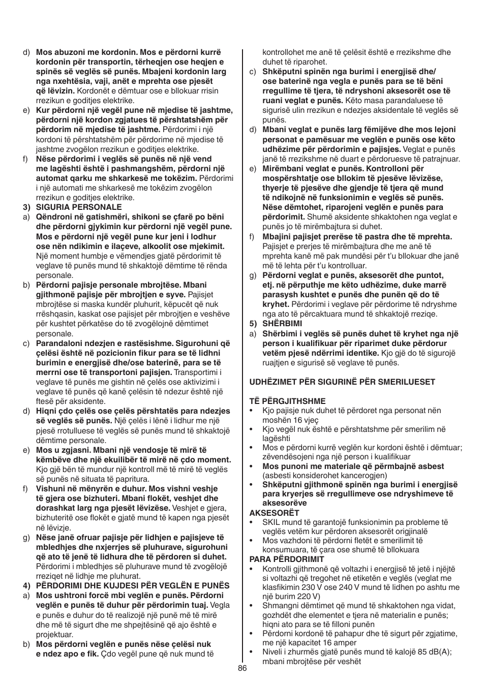 Skil 7420 AA User Manual | Page 86 / 96