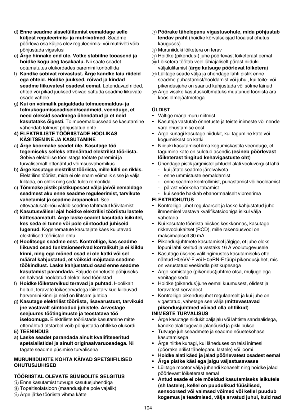 Skil 0710 RT User Manual | Page 104 / 136