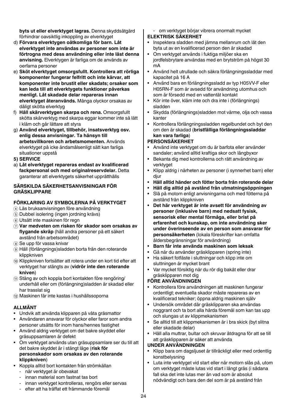 Skil 0710 RT User Manual | Page 24 / 136