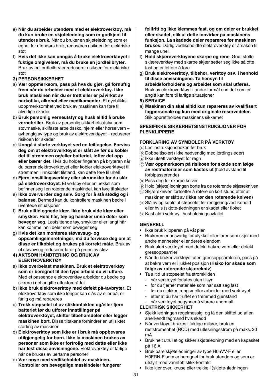 Skil 0710 RT User Manual | Page 31 / 136