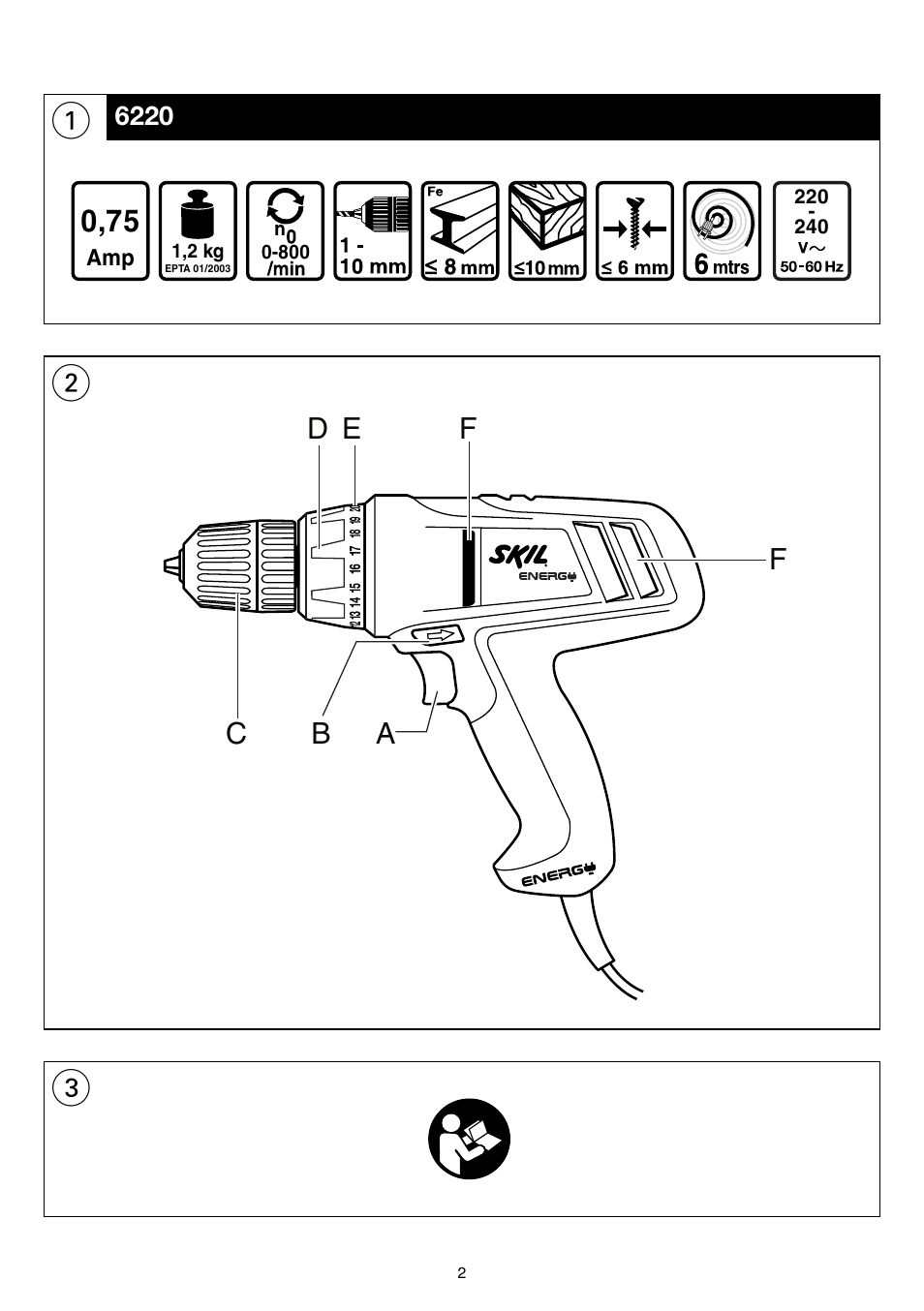 Skil 6220 (F0156220 . . ) User Manual | Page 2 / 100