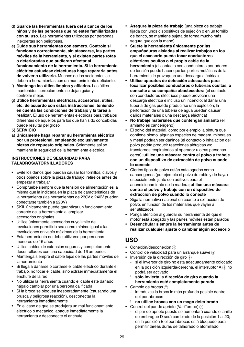 Skil 6220 (F0156220 . . ) User Manual | Page 29 / 100