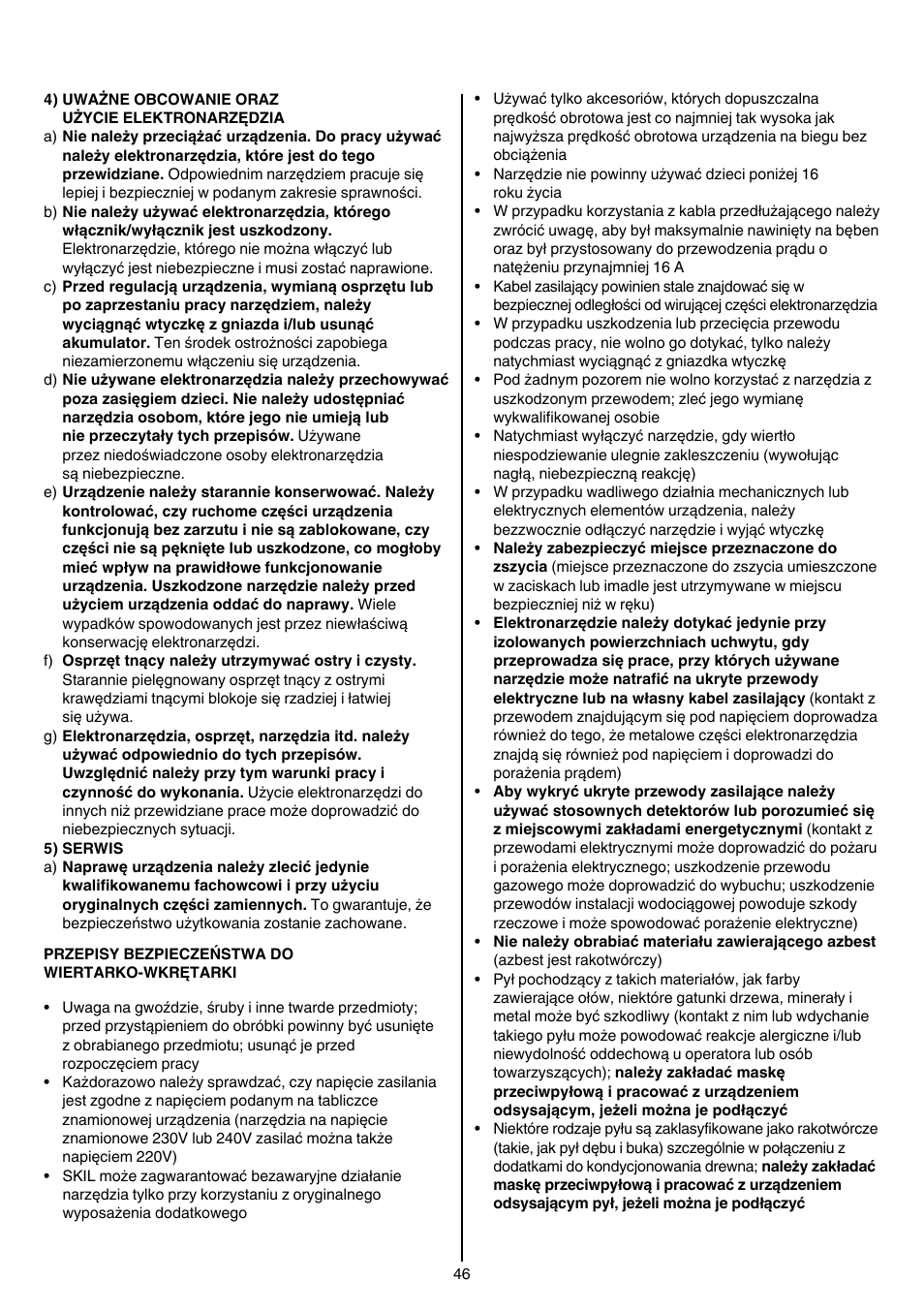 Skil 6220 (F0156220 . . ) User Manual | Page 46 / 100