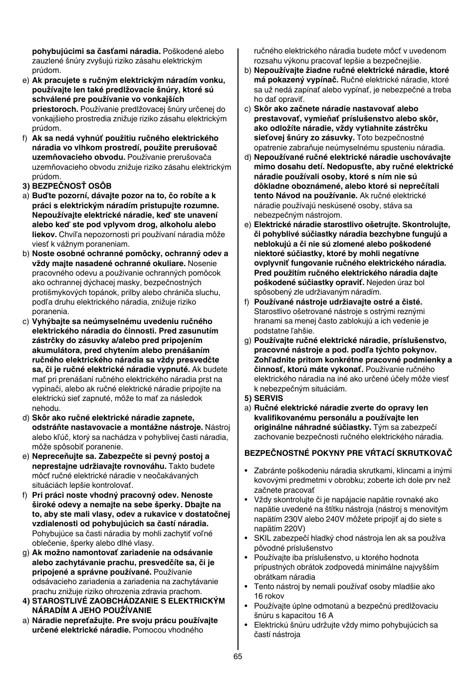 Skil 6220 (F0156220 . . ) User Manual | Page 65 / 100