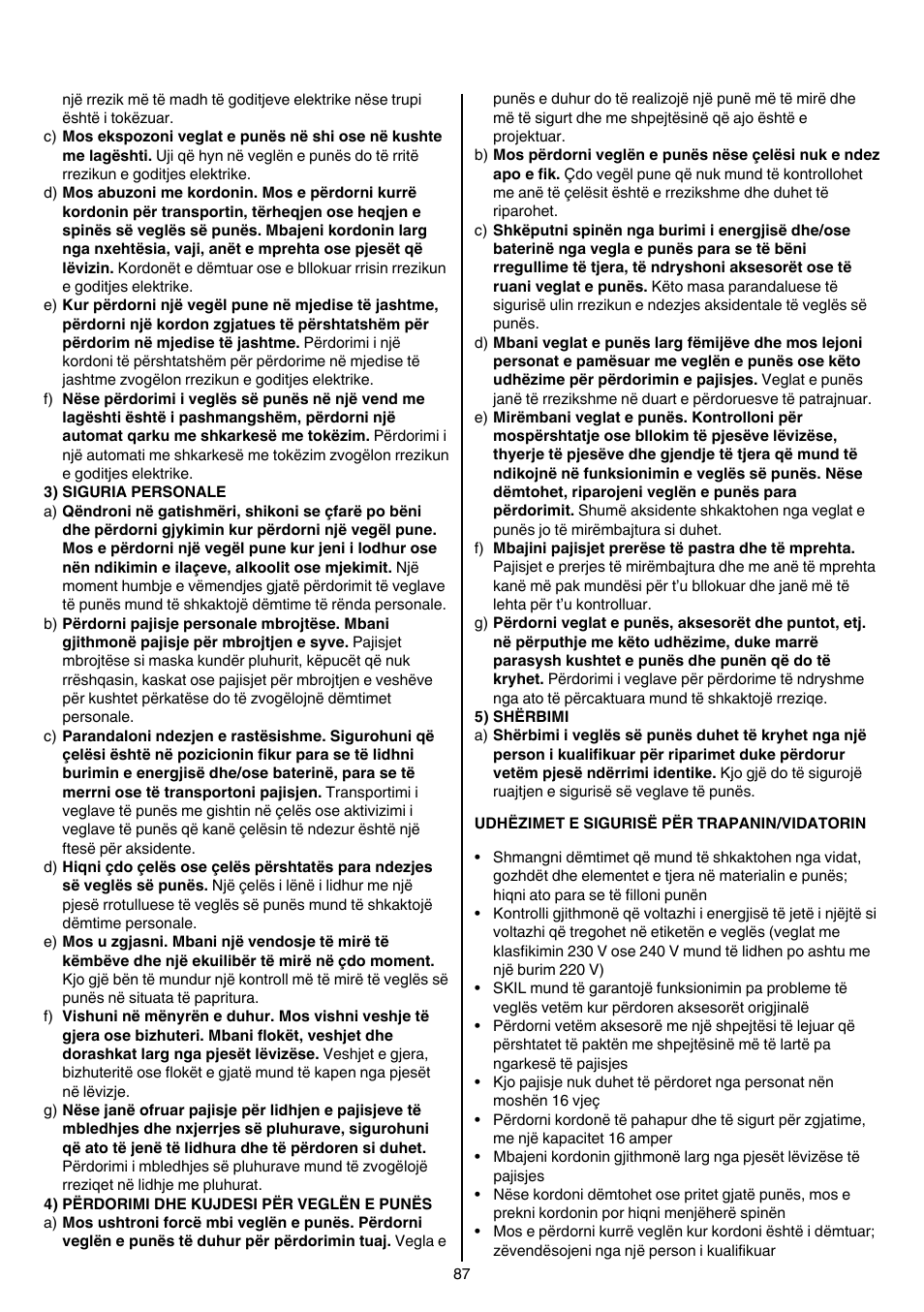 Skil 6220 (F0156220 . . ) User Manual | Page 87 / 100