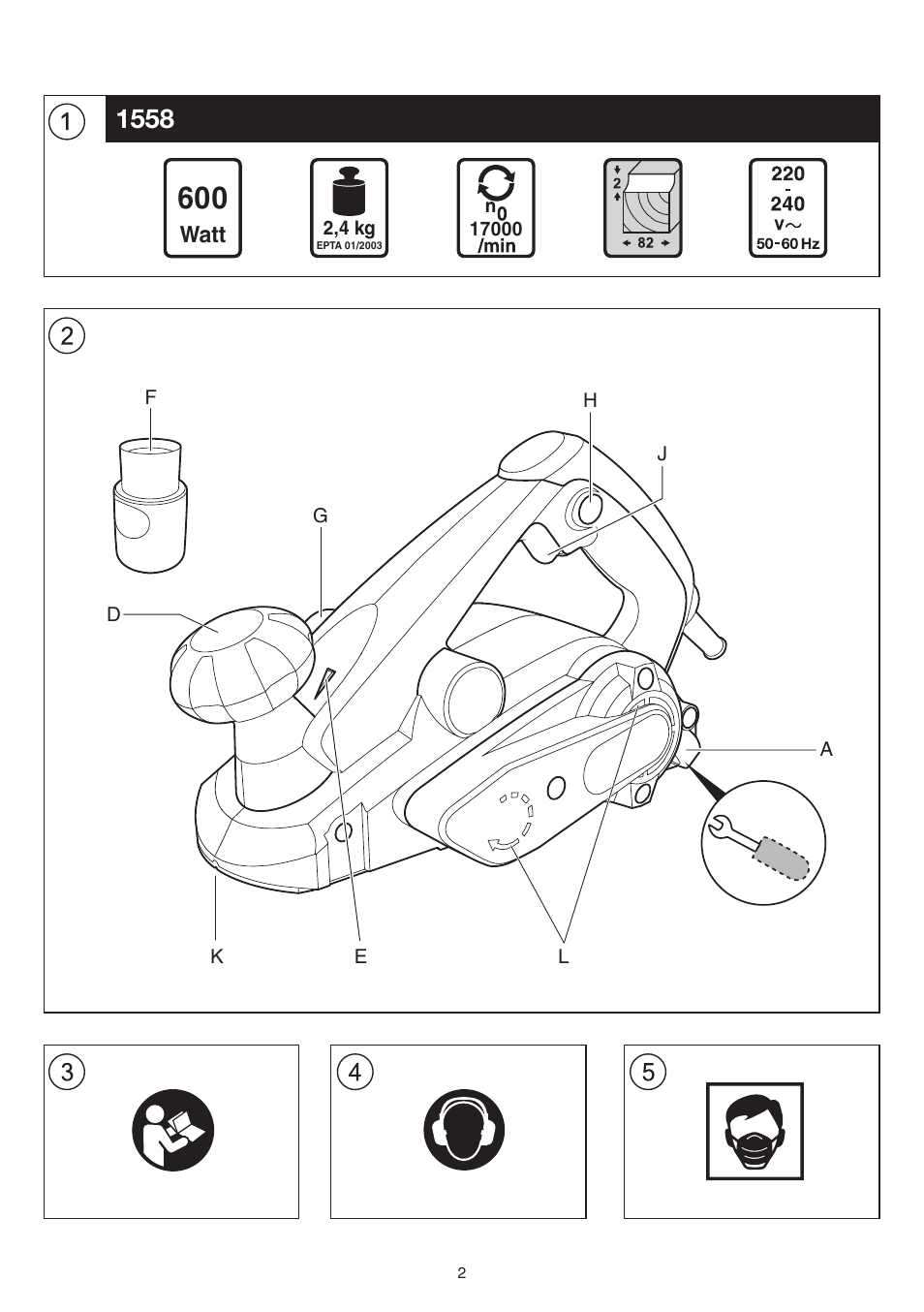 Watt | Skil 1558 AA User Manual | Page 2 / 104
