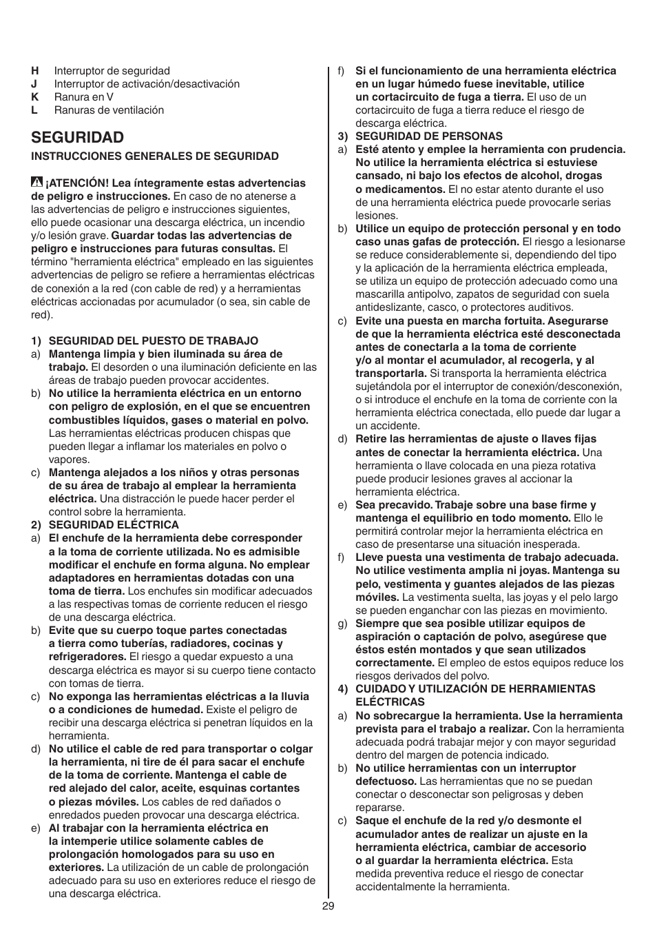 Seguridad | Skil 1558 AA User Manual | Page 29 / 104