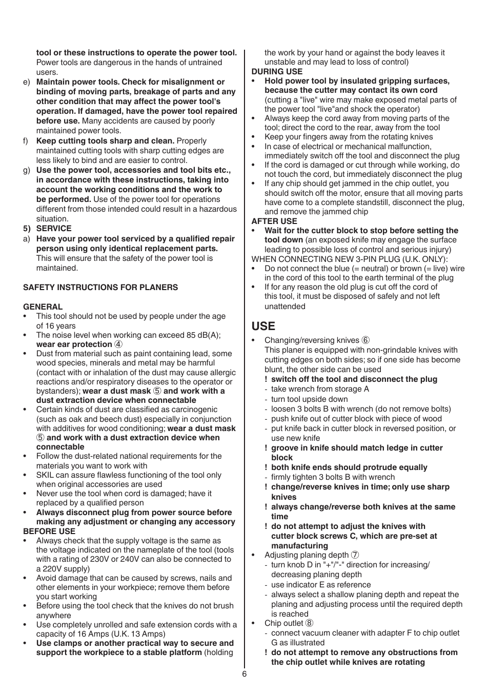Skil 1558 AA User Manual | Page 6 / 104