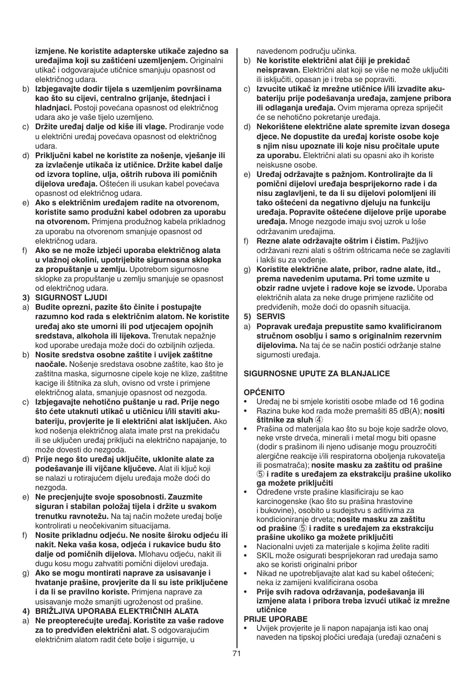 Skil 1558 AA User Manual | Page 71 / 104