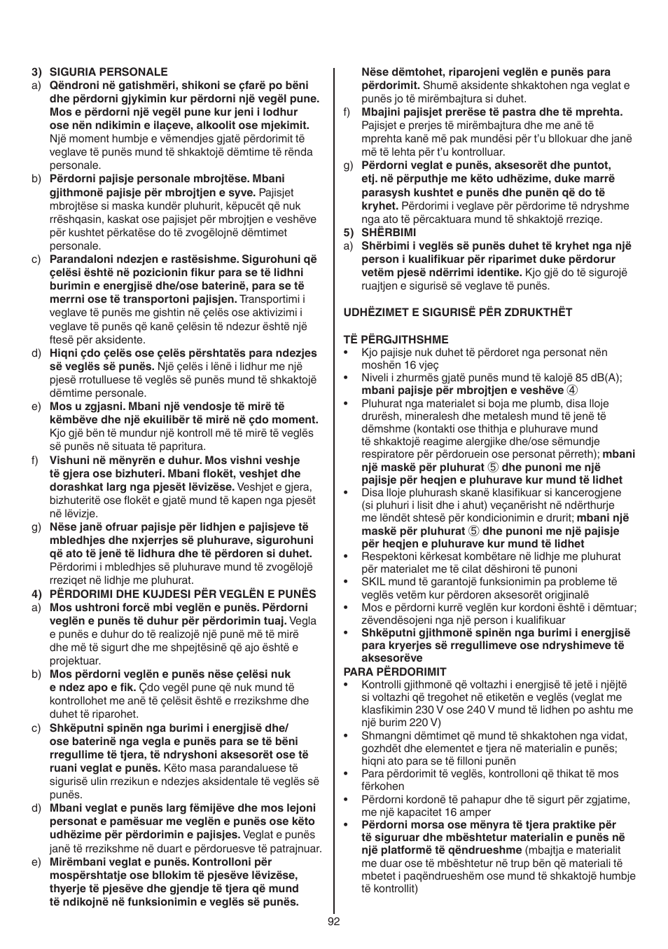 Skil 1558 AA User Manual | Page 92 / 104