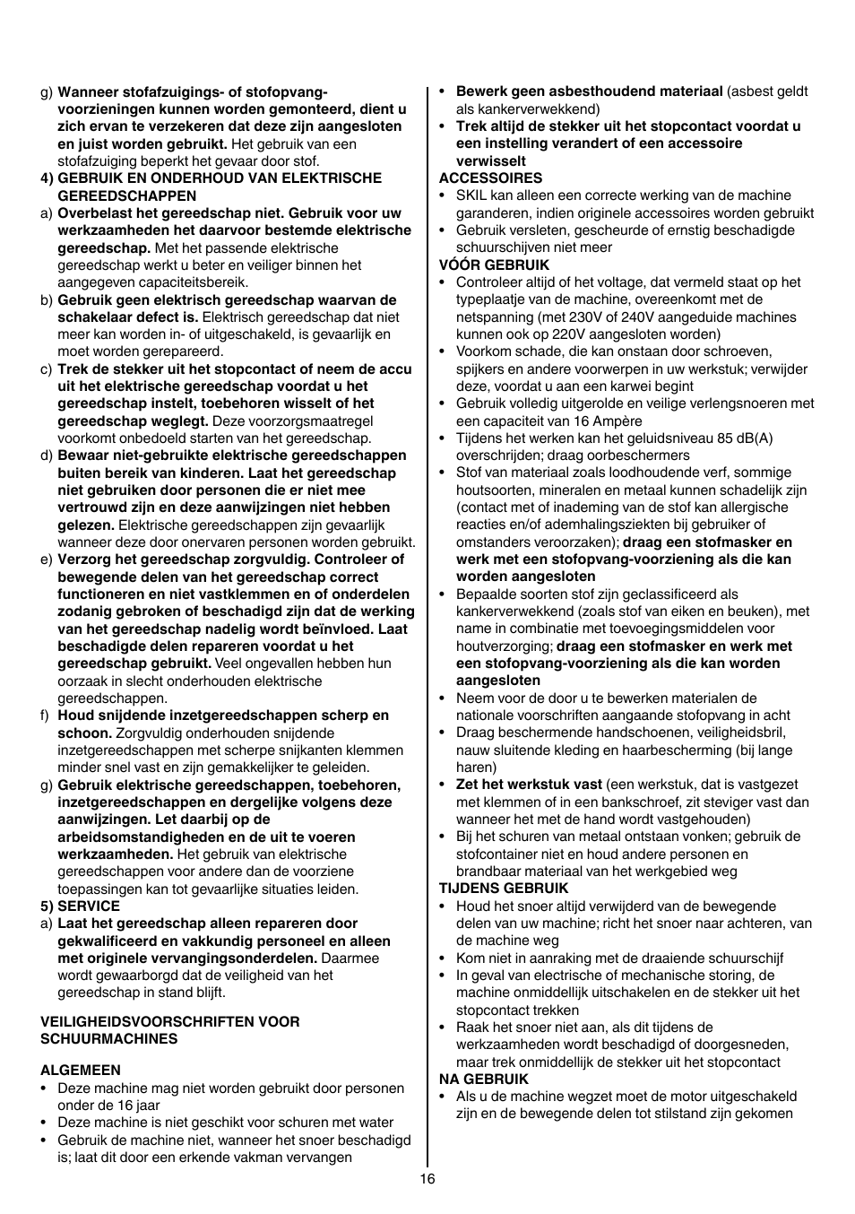 Skil 7450 AA User Manual | Page 16 / 112