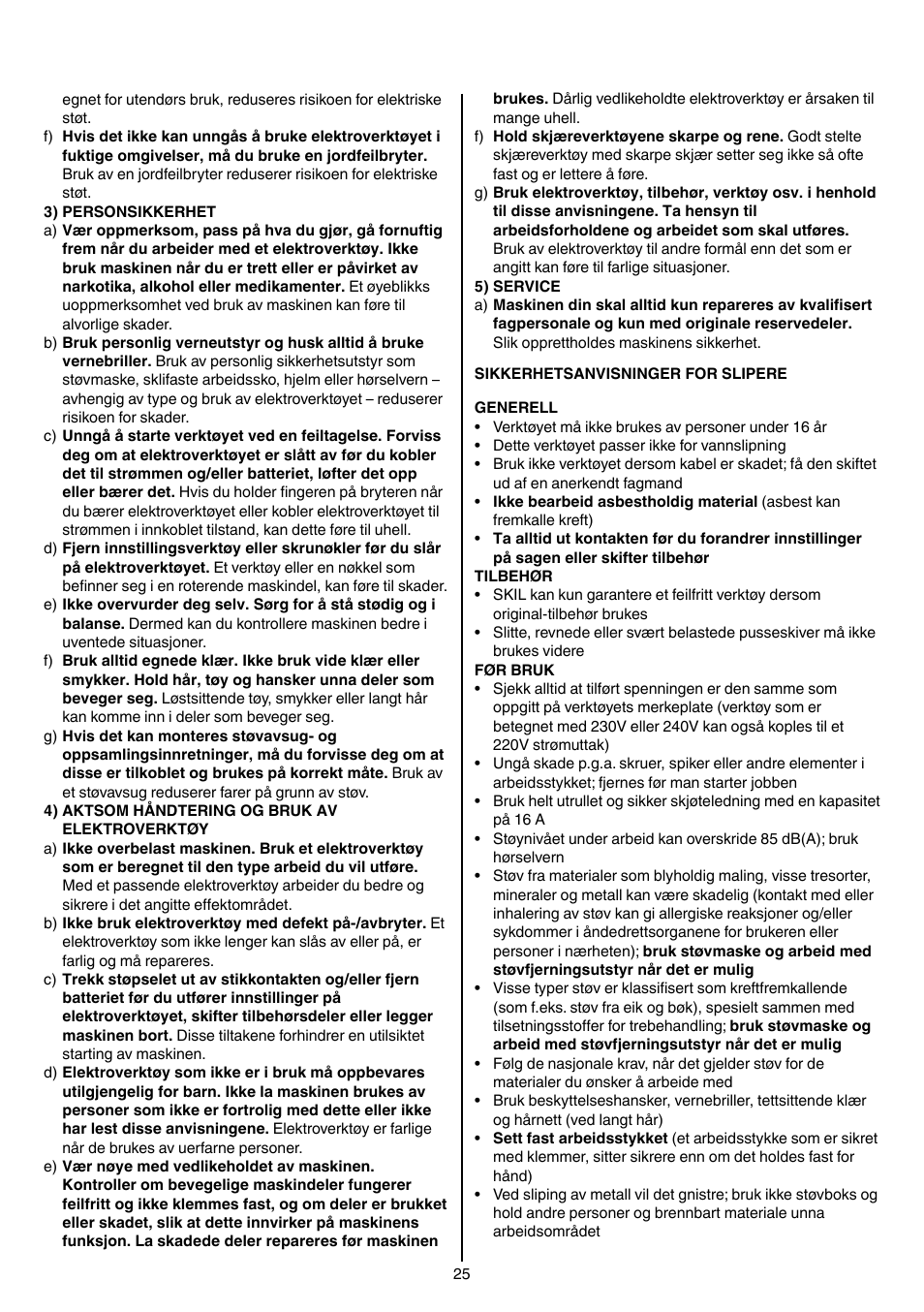 Skil 7450 AA User Manual | Page 25 / 112