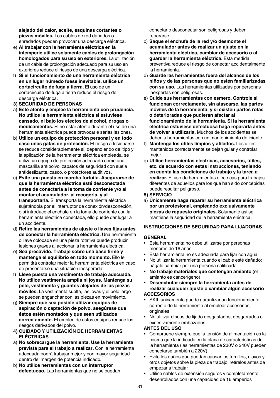 Skil 7450 AA User Manual | Page 31 / 112