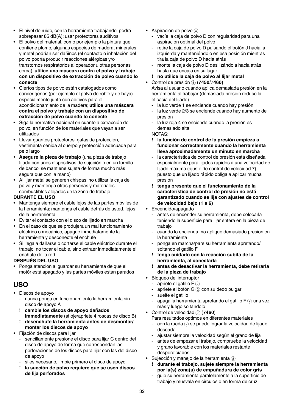 Skil 7450 AA User Manual | Page 32 / 112