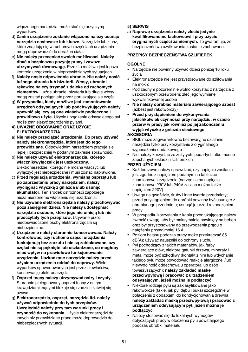 Skil 7450 AA User Manual | Page 51 / 112