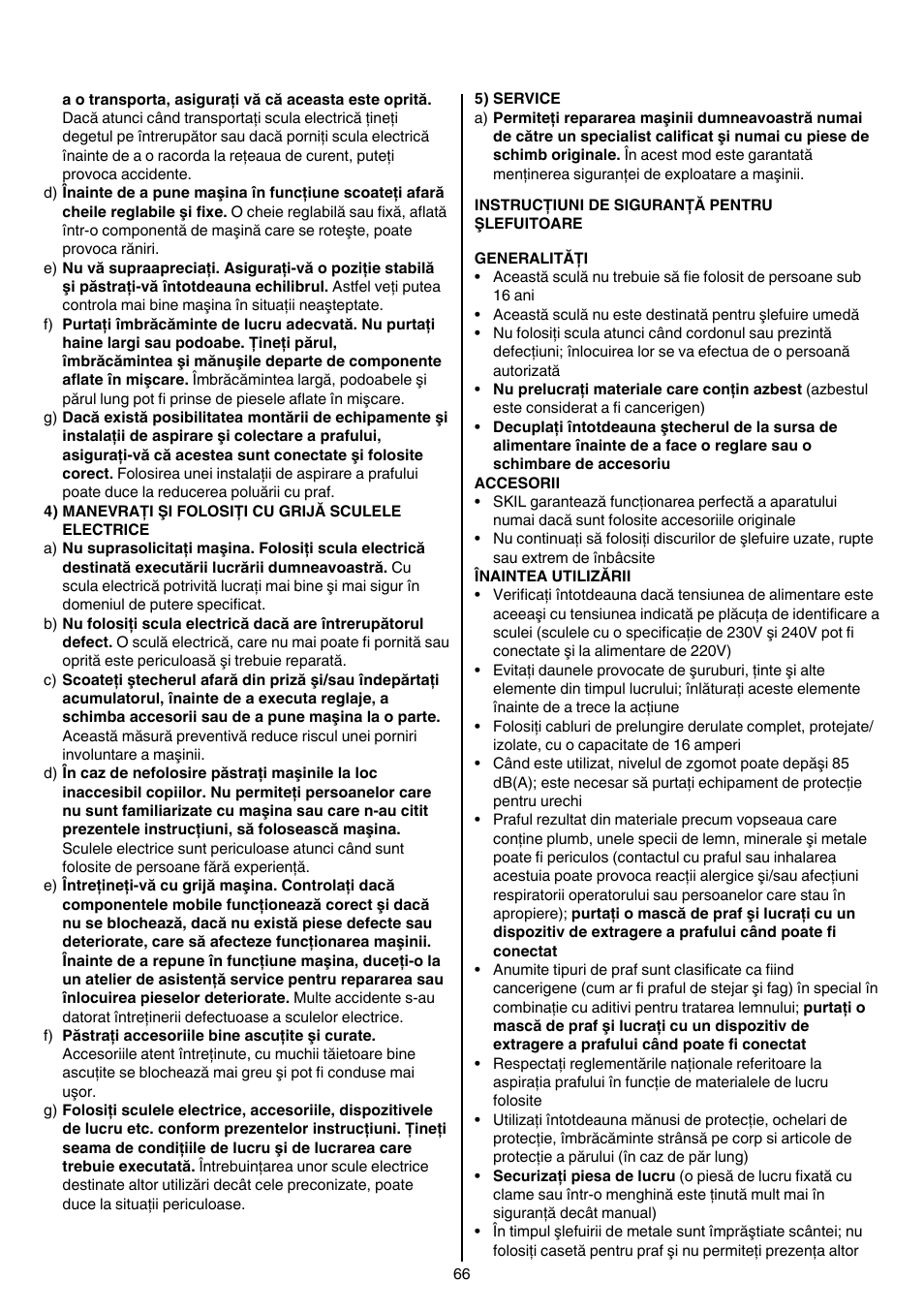 Skil 7450 AA User Manual | Page 66 / 112