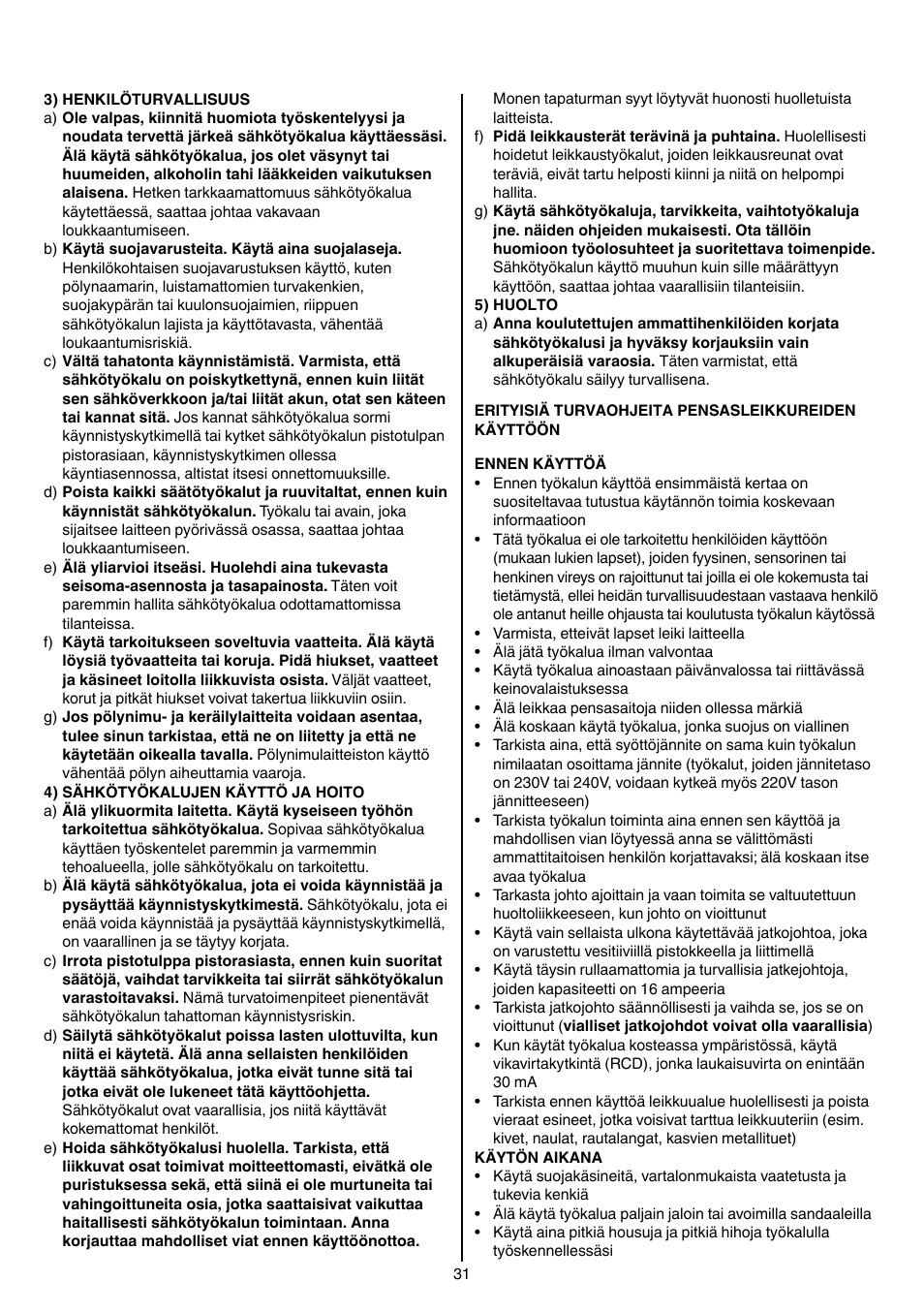 Skil 0745 RT User Manual | Page 31 / 124