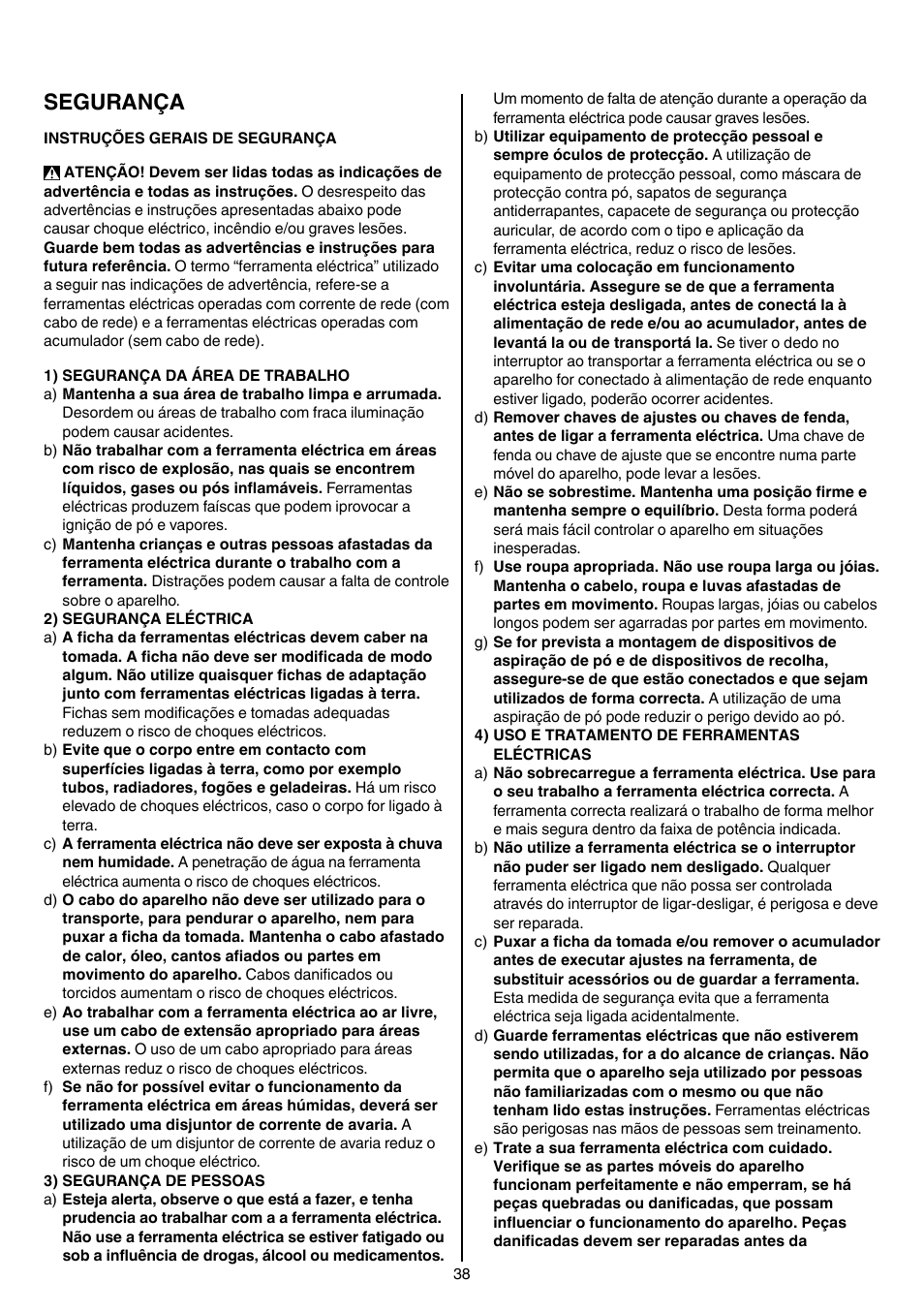 Segurança | Skil 0745 RT User Manual | Page 38 / 124