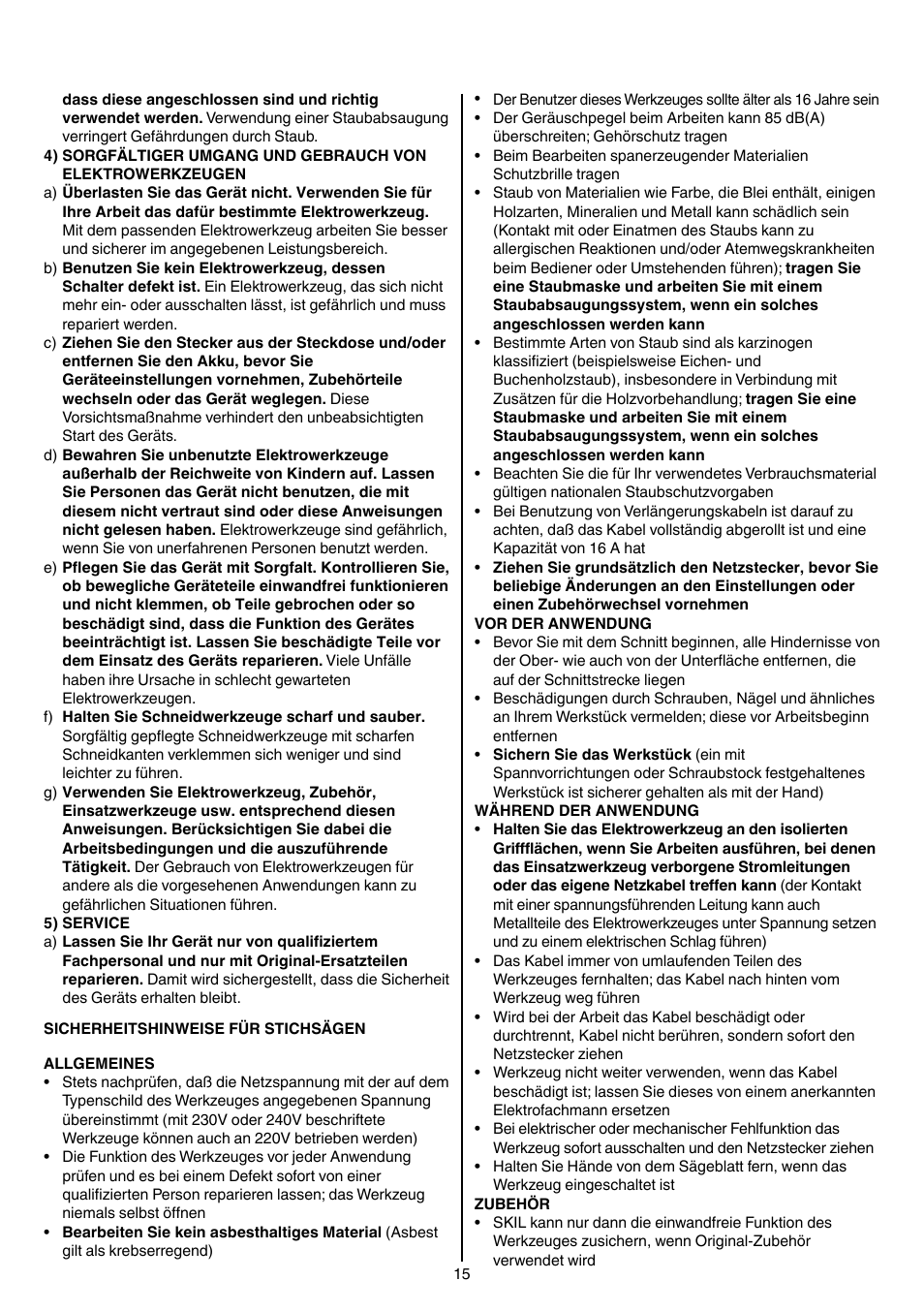 Skil 4381 AA User Manual | Page 15 / 108