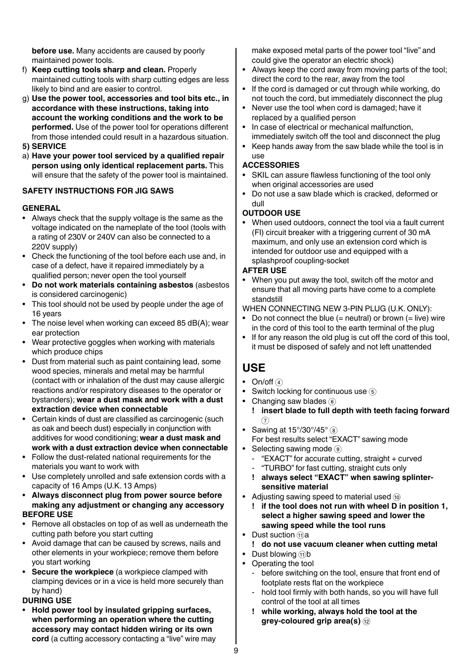 Skil 4381 AA User Manual | Page 9 / 108