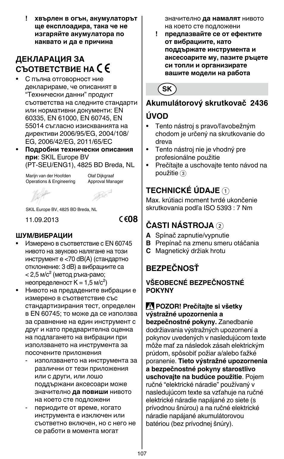 Skil 2436 AA User Manual | Page 107 / 164