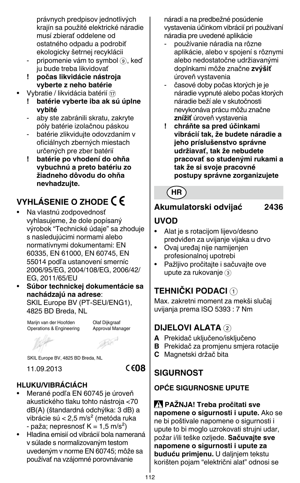 Skil 2436 AA User Manual | Page 112 / 164