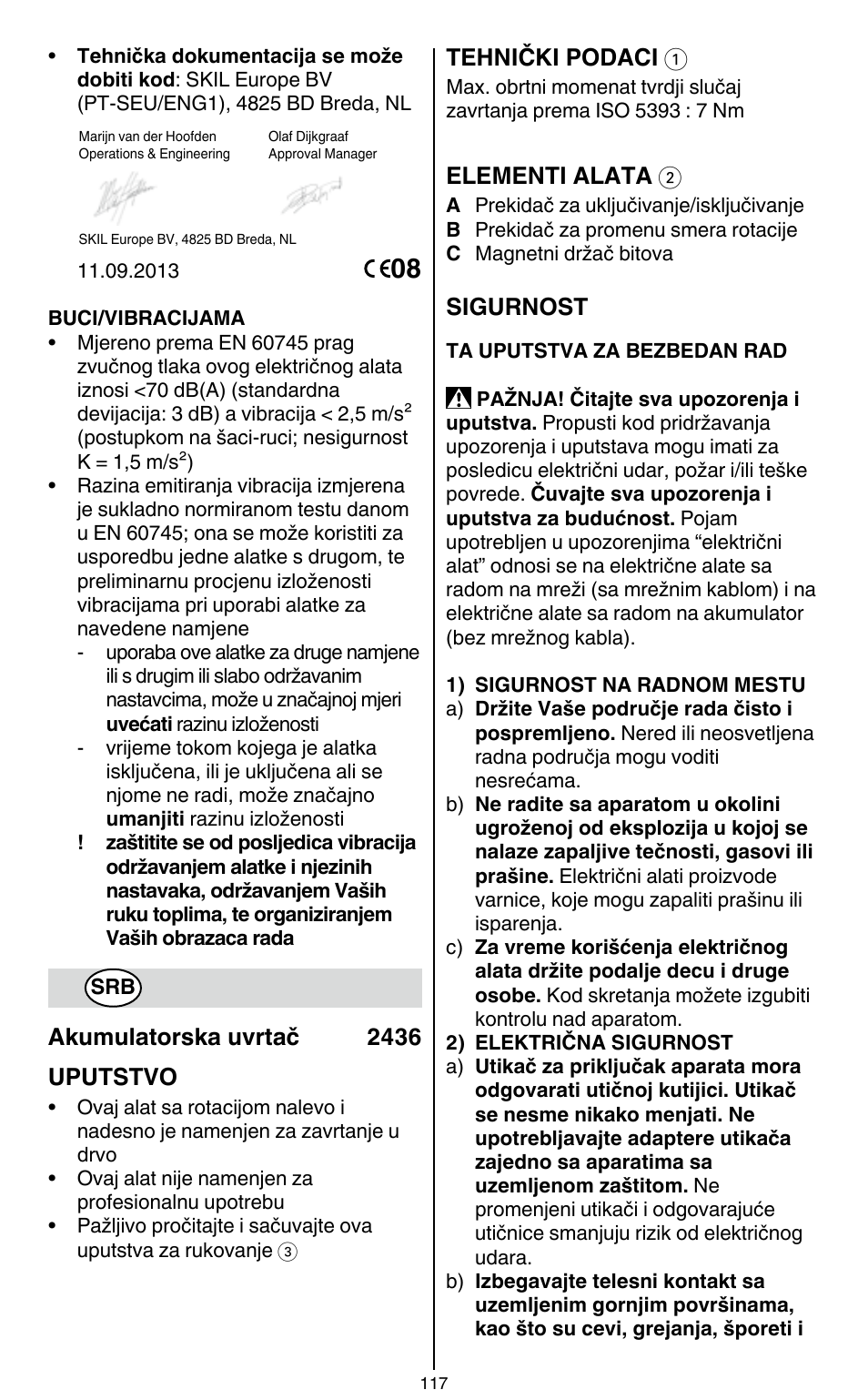 Skil 2436 AA User Manual | Page 117 / 164