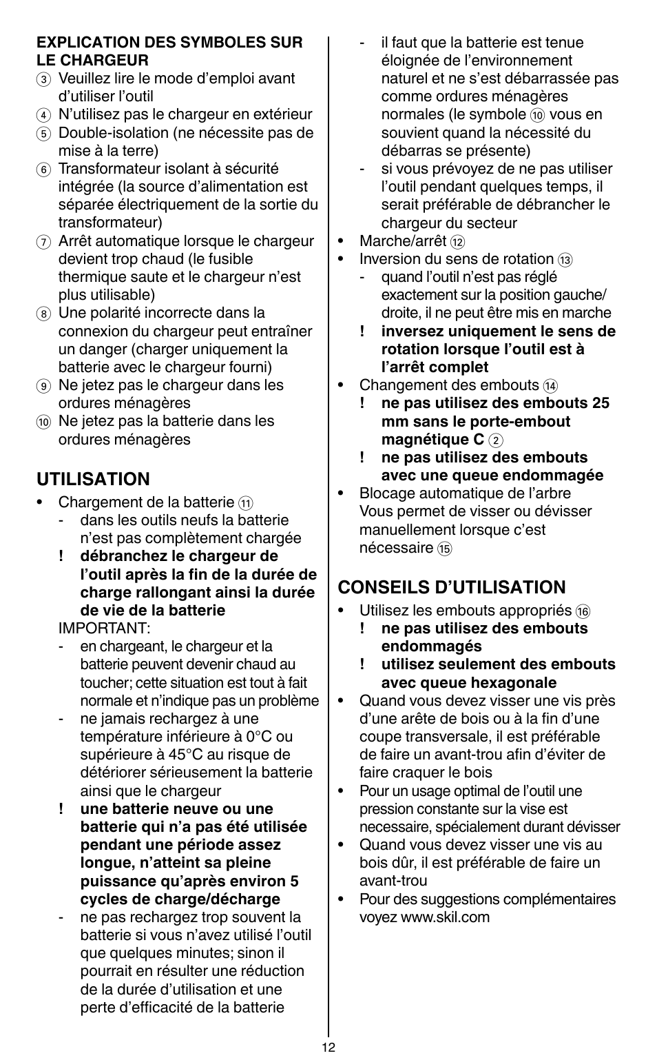 Skil 2436 AA User Manual | Page 12 / 164