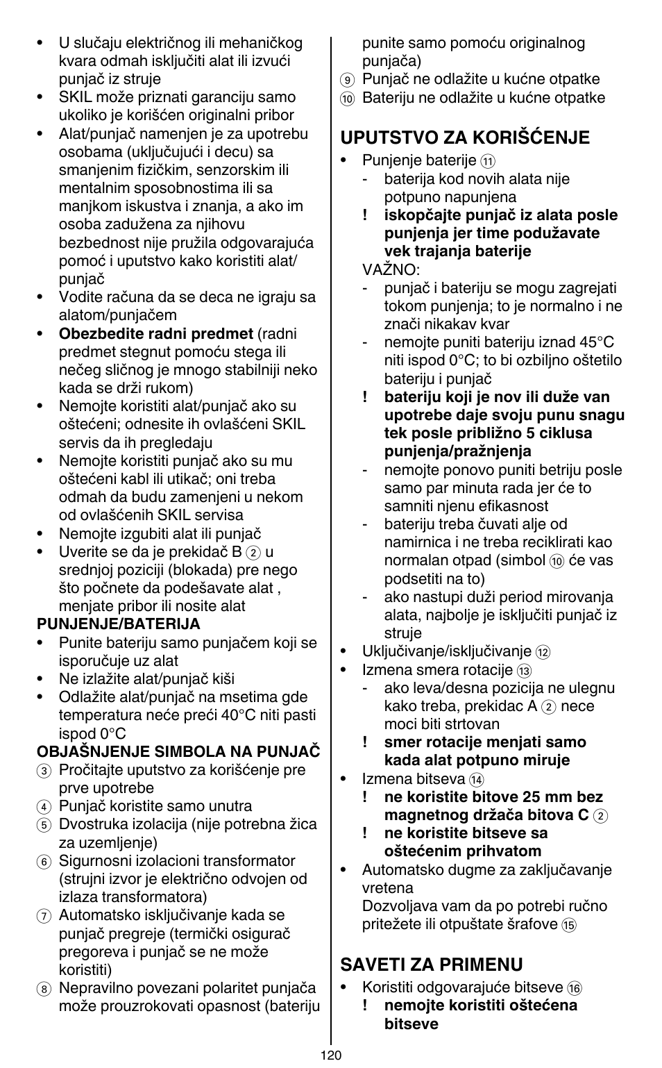 Skil 2436 AA User Manual | Page 120 / 164