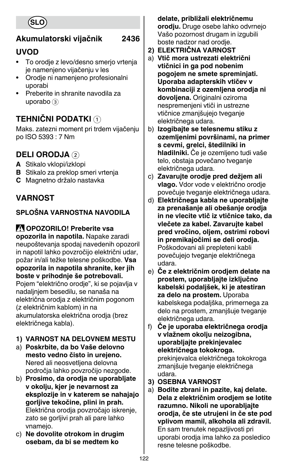 Skil 2436 AA User Manual | Page 122 / 164