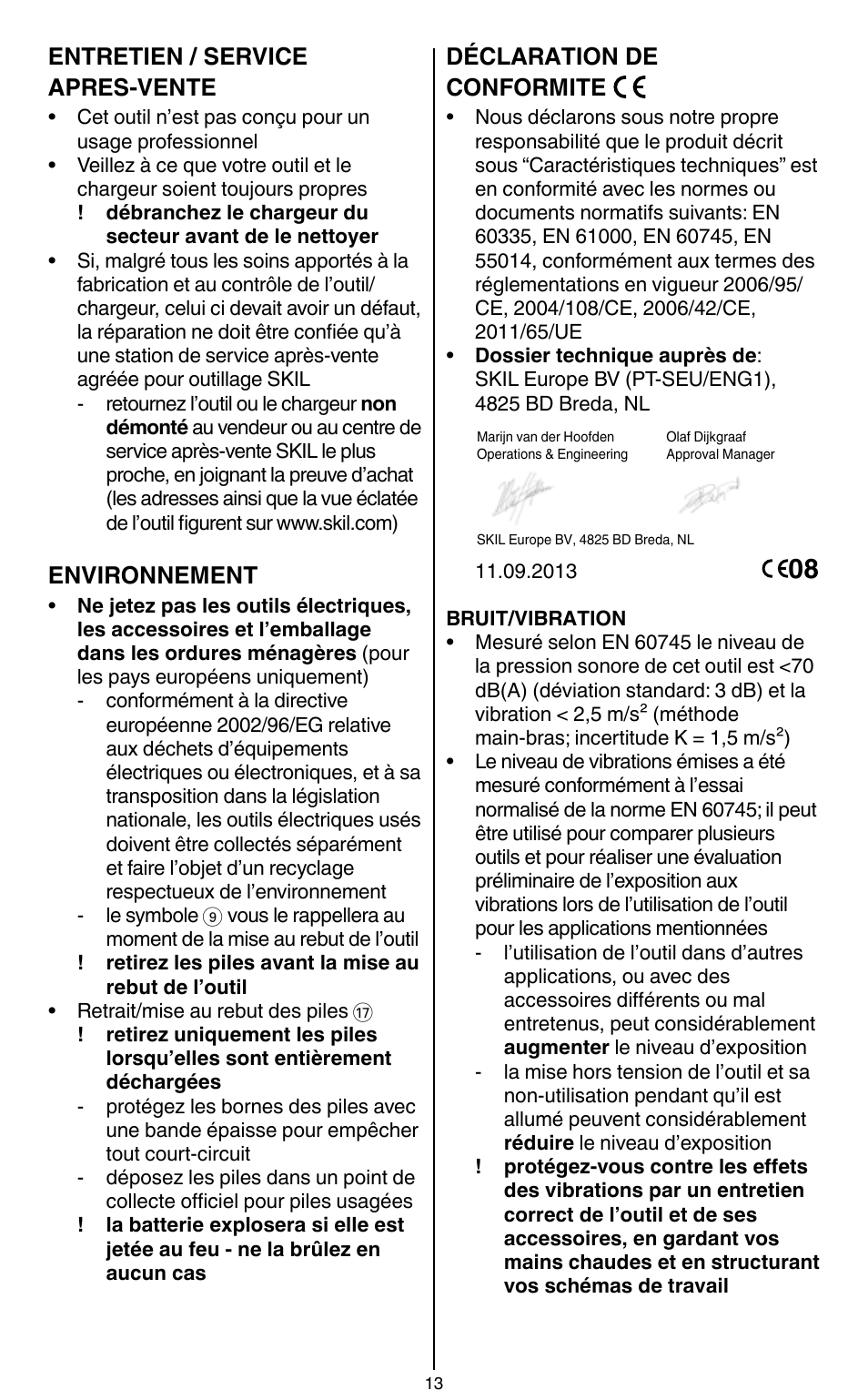 Skil 2436 AA User Manual | Page 13 / 164