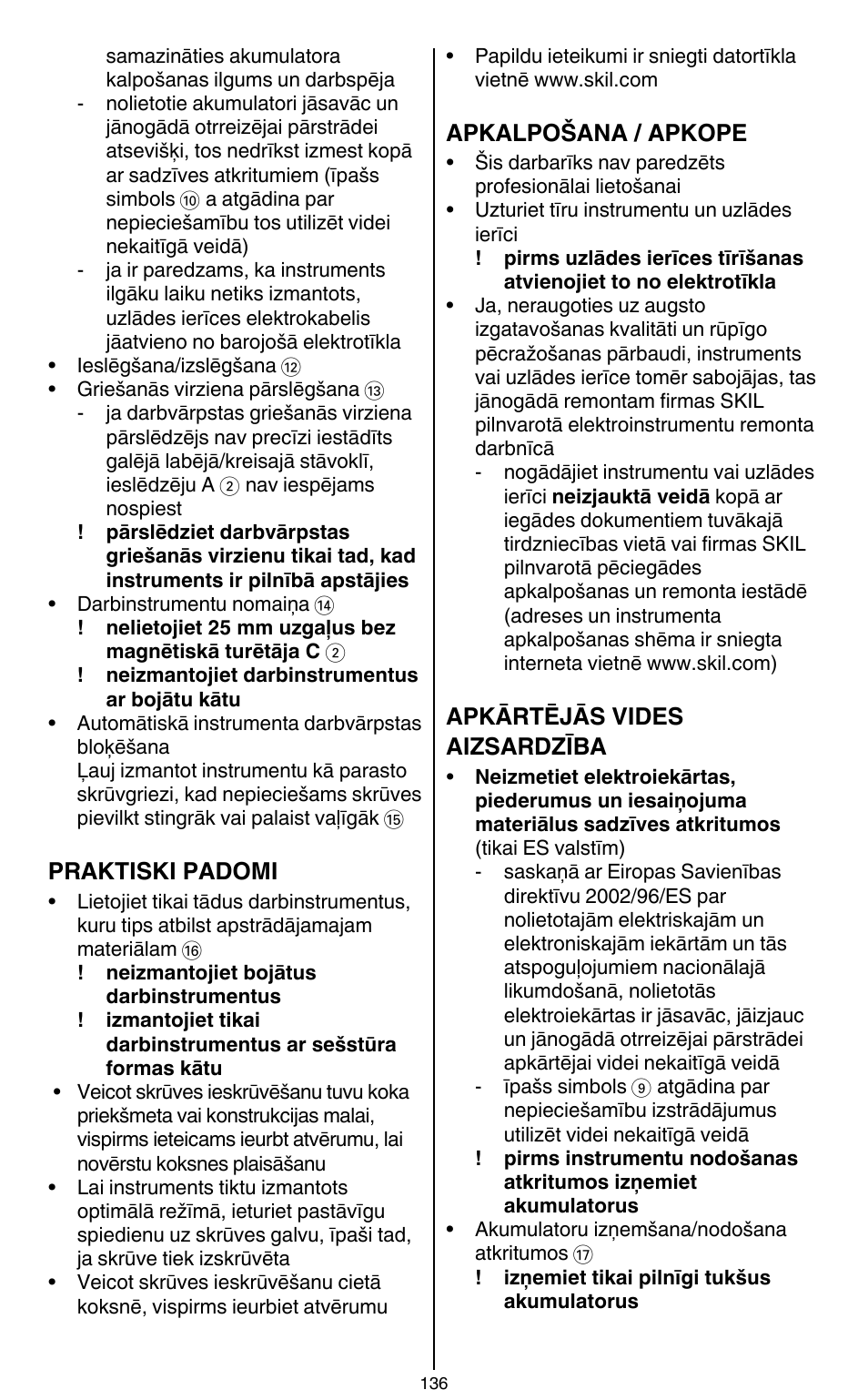 Skil 2436 AA User Manual | Page 136 / 164