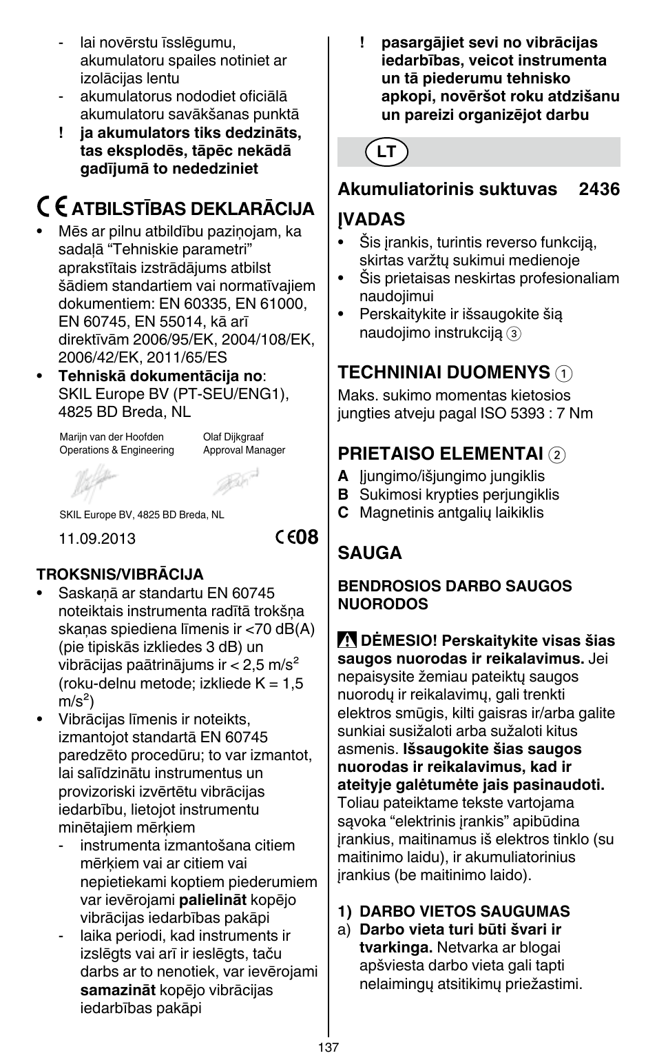 Skil 2436 AA User Manual | Page 137 / 164