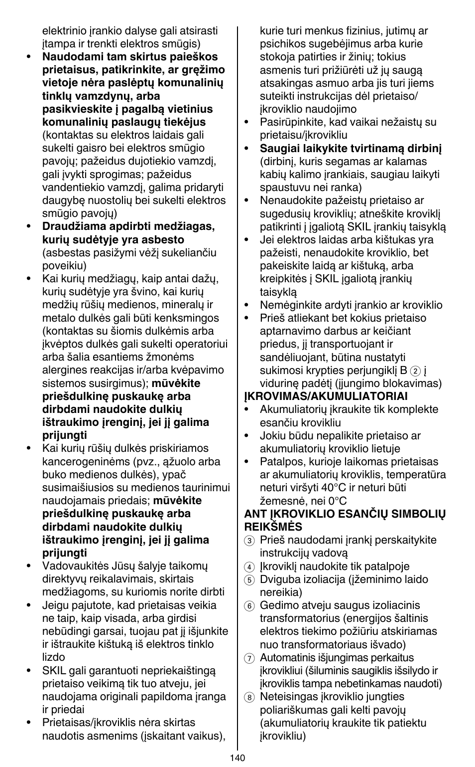 Skil 2436 AA User Manual | Page 140 / 164