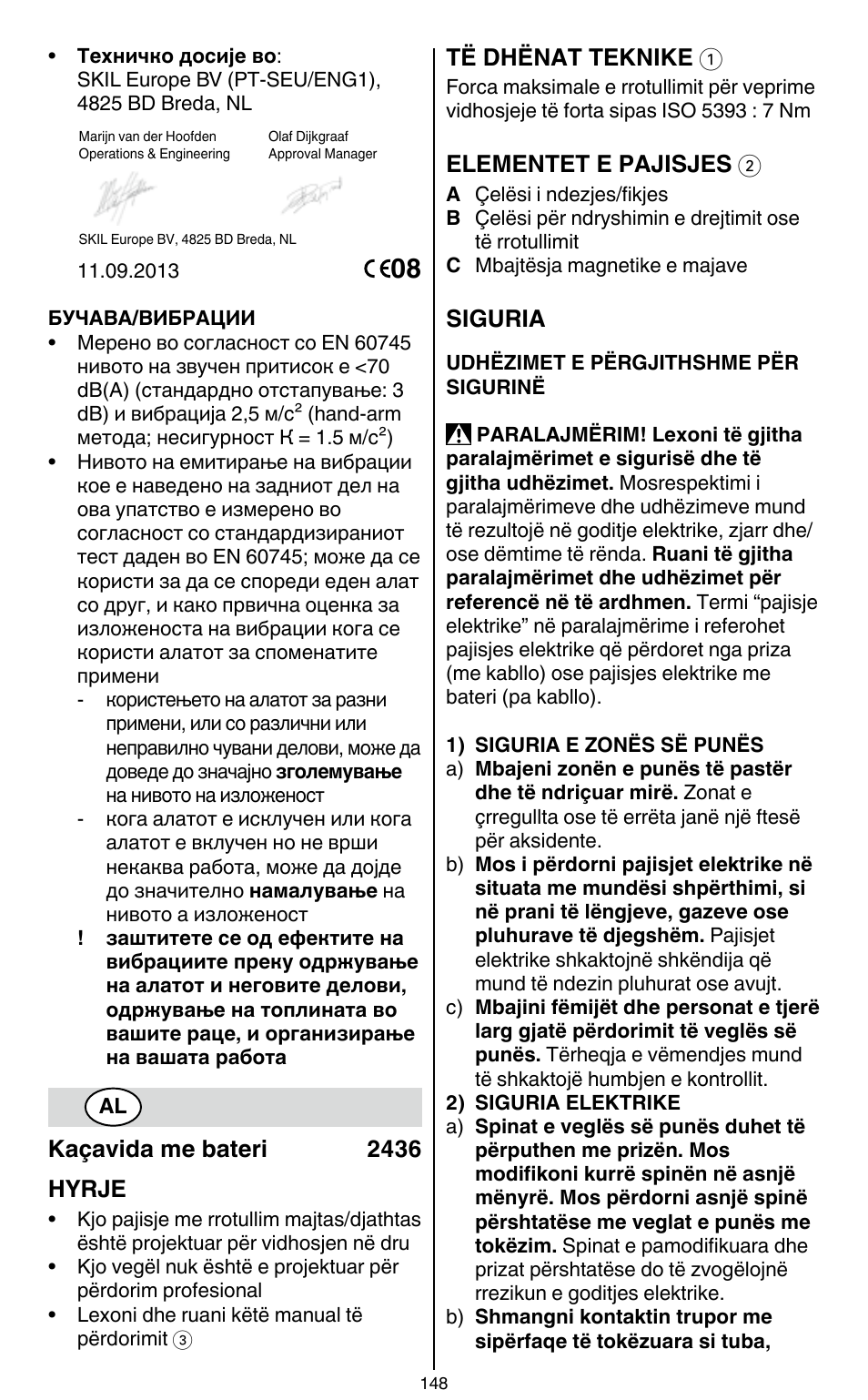Skil 2436 AA User Manual | Page 148 / 164