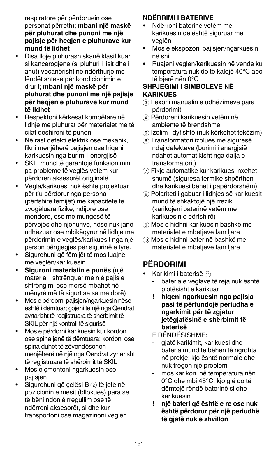 Skil 2436 AA User Manual | Page 151 / 164