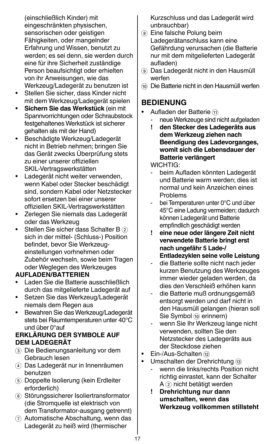 Skil 2436 AA User Manual | Page 17 / 164