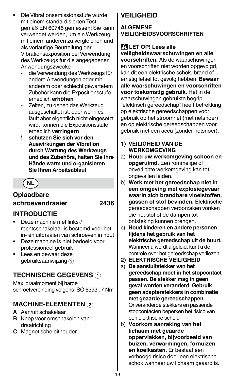 Skil 2436 AA User Manual | Page 19 / 164