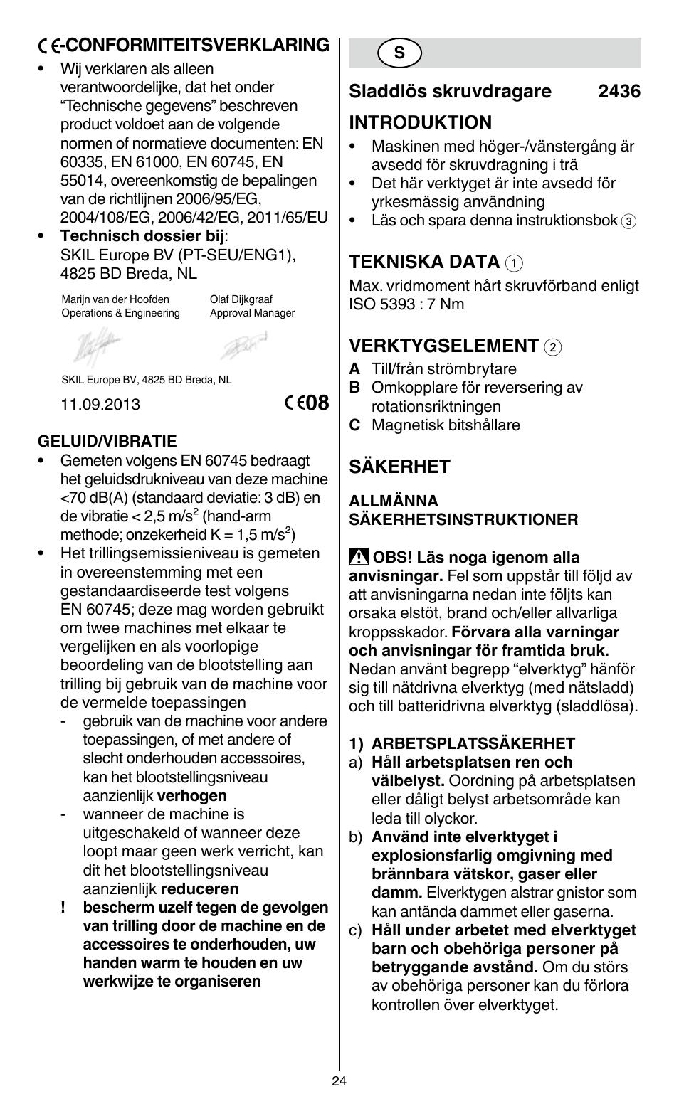 Skil 2436 AA User Manual | Page 24 / 164